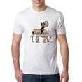 thumbnail image 2 of Wild Bobby, Cute Colorful Elephant Squirrel Mosaic, Animal Lover, Men Premium Tri Blend Tee, Heather White, Medium, 2 of 4