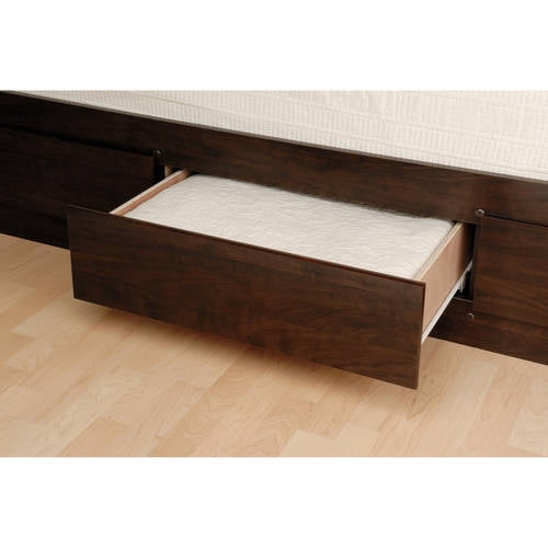 Tall Full Captains Platform Storage Bed with 12 Drawers, Espresso