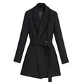 thumbnail image 1 of Vedolay Coats Womens Lapel Neck Long Sleeve Blazer Button Front Fashion Jacket,Black M, 1 of 2