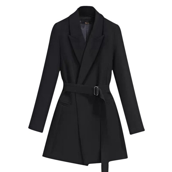 Vedolay Blazer jacket Women's Oversized Casual Long Sleeve Single Button Office Business Jackets Blazer,Black S