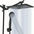 thumbnail image 2 of 8"/10"/12" High Pressure Rainfall Shower Head & Handheld Showerhead Combo With 11" Extension Arm, Anti-leak Shower Head With Holder/Hose, 2 of 11