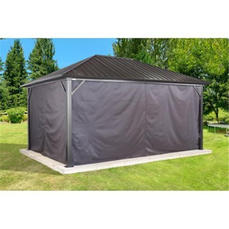 Sojag 135-9160574 10 x 10 ft. Genova Curtains  Brown - Polyester