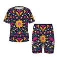 thumbnail image 1 of Fotbe Cinco De Mayo Floral Pijama Estampada de 2 Piezas para Niños – Ropa de Dormir de Manga Corta Cómoda para Niños y Niñas, Camiseta y Shorts de Algodón-Medium, 1 of 6