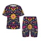 thumbnail image 1 of Fotbe Cinco De Mayo Floral Pijama Estampada de 2 Piezas para Niños – Ropa de Dormir de Manga Corta Cómoda para Niños y Niñas, Camiseta y Shorts de Algodón-Medium, 1 of 6