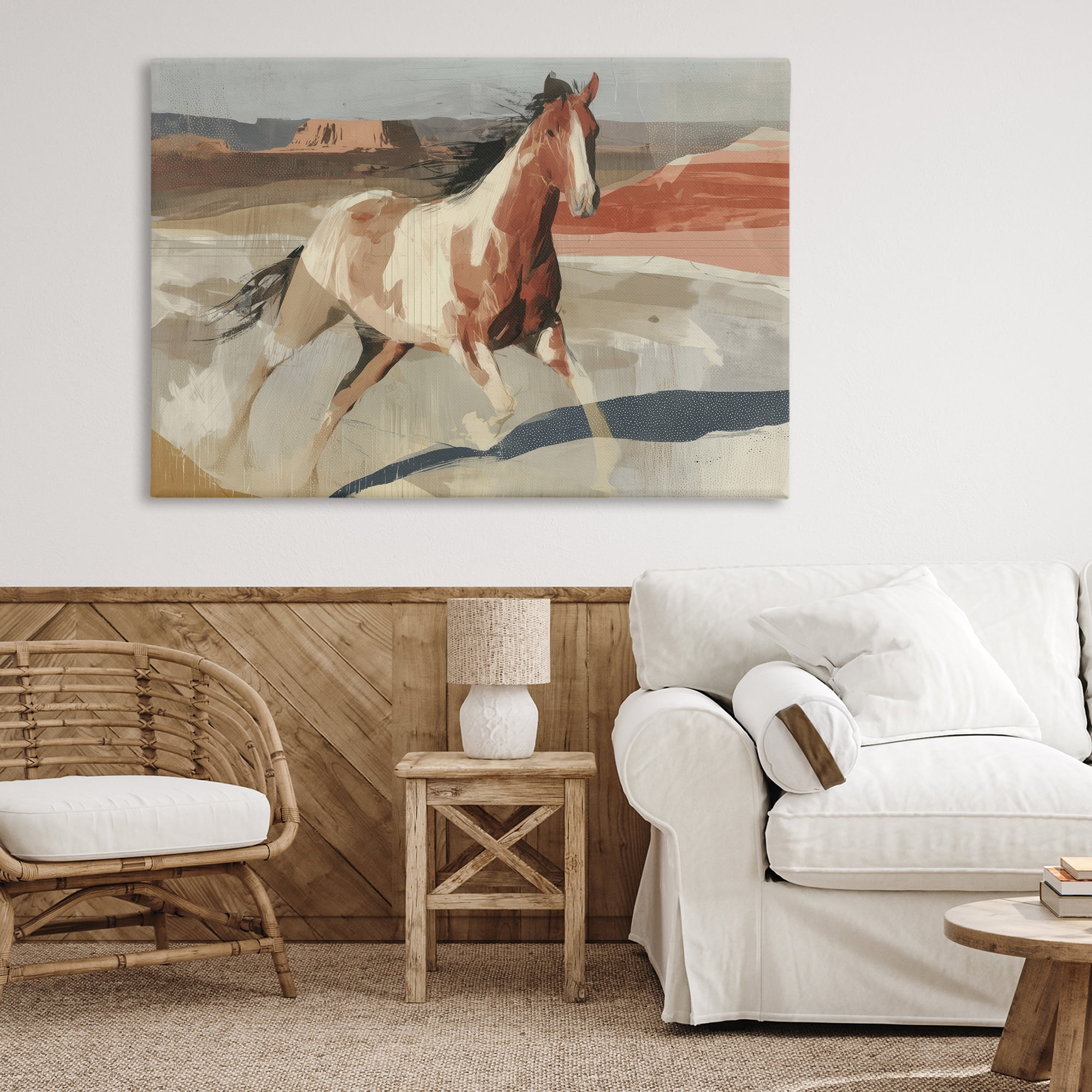 Stupell Industries Wild Horse Across Plains Canvas Wall Art, design by Chromatic Storm Studio