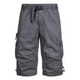 thumbnail image 3 of DDAPJ pyju Big and Tall Cargo Shorts for Men Multi Pockets Mens Shorts Below Knee Casual Hiking Summer Shorts Sales Clearance Today Dark Gray XXXL, 3 of 6