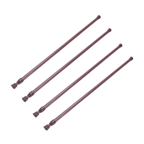 4X Varillas TelescóPicas Extensibles de Poste de Riel de Cortina de Tensión de Gas TelescóPico Extensible, 55-90 cm, Color Madera