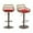 Red, variant on Homefun Rattan Bar Stools Set of 2 Adjustable Height 360 Swivel Low Back Stools with Footrest Breathable Linen Cushions