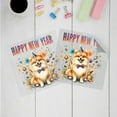 thumbnail image 3 of Happy New Year with Pomeranian Fireworks Holiday Xmas Winter 2025 Cutout Transfer Sticker Pom Dog Lover Gifts Transparent Decal Art Decor - 00025, 3 of 5