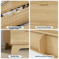 thumbnail image 4 of Fluted Dresser for Bedroom,8  Drawers Dresser,47" Wide Modern Chest of Drawers with Gold Handle,Wooden Dresser TV Stand, Wood Closet Clothes Storage Organizer for Living Room, Hallway, 4 of 8