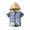 Blue, variant on Toddler Kids Plaid Shacket Jacket Boys Girls Flannel Shirts Short Sleeve Button Down Hooded Jackets Summer Outwear Toddler Boy Vacation Tops