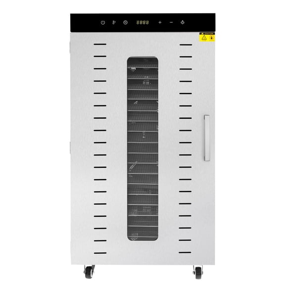 Food Dehydrator, 20 Tray Digital Fruit Dryer with 1700W, 3 Fans, 304 Stainless Steel, for Drying Fruits, Vegetables, Meat, Herbs, Jerky, 110V, Commercial & Home Use