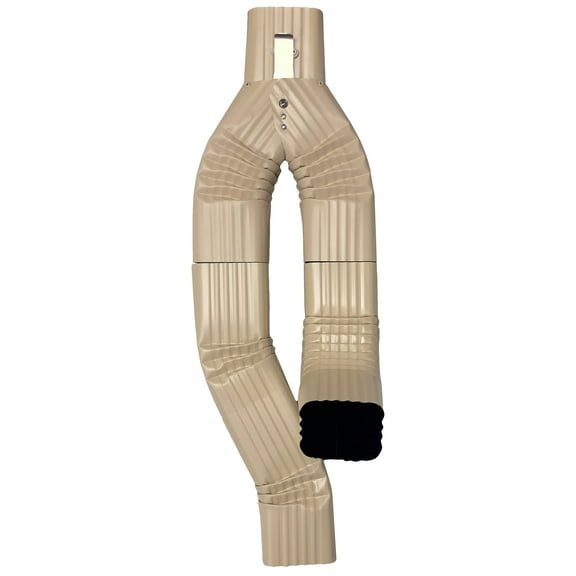 Inline Downspout Diverter for Rain Barrels (3X4, ANTIQUE IVORY)