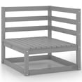 thumbnail image 2 of vidaXL 12 Piece Garden Lounge Set Grey Solid Pinewood, 2 of 5