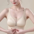 thumbnail image 5 of Ovbmpzd Mesh Everyday Underwear Bras for Women No Underwire Beige Push Up Lifting Underwear Bras Sexy Comfortable Bras Plus Size,M, 5 of 6