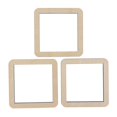thumbnail image 1 of Piezas cuadradas huecas de , sin terminar, pintura de bricolaje, juguetes artesanales para fiestas 3 piezas de 100 mm Baoblaze Piezas de madera inacabadas, 1 of 8