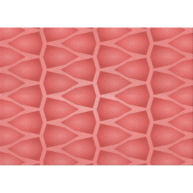 Ahgly Company Tapis d'Intérieur Lavables en Machine, Rectangle Rouge de Transition, 5' x 8'