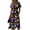 Purple, variant on Halloween Novelty Dresses for Women Short Sleeve V Neck Flowy Midi Dress Halloween Print Fashion Halloween Outfit