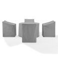 thumbnail image 3 of Crosley Furniture Ensemble de 5 Pcs de Housses Rondes en Vinyle pour Meubles de Salle à Manger d'Extérieur, Gris, 3 of 10