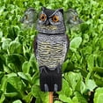 thumbnail image 4 of Señuelos de búho para asustar a los pájaros, ardillas, búhos para asustar a los pájaros, cabezal giratorio de 360 ​​grados, señuelo de búho de plástico para asustar a los pájaros, disuasorio, 4 of 5