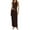 Brown, variant on Women's 2025 Summer Two Piece Skirt Set One Shoulder Sleeveless Ruched Bodycon Maxi Skirts