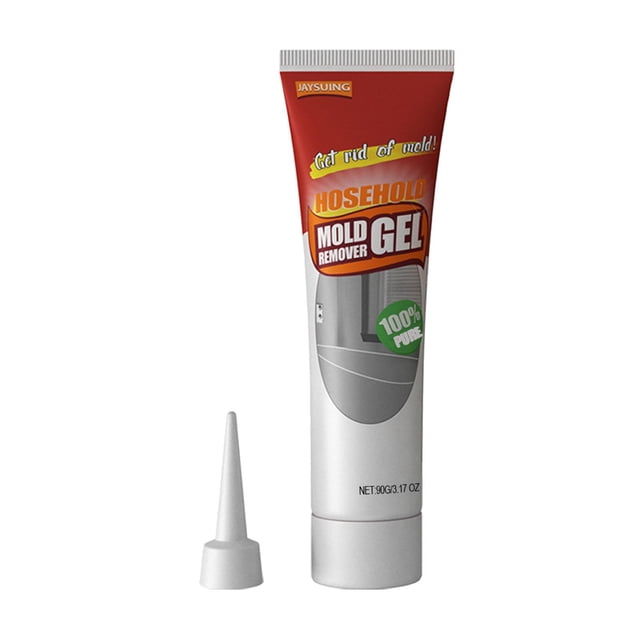 Gel eliminador de moho, limpiador de lechada, limpiador de manchas negras, eliminación de manchas para muebles, baño, tiras de refrigerador, azulejos y paredes 90g
