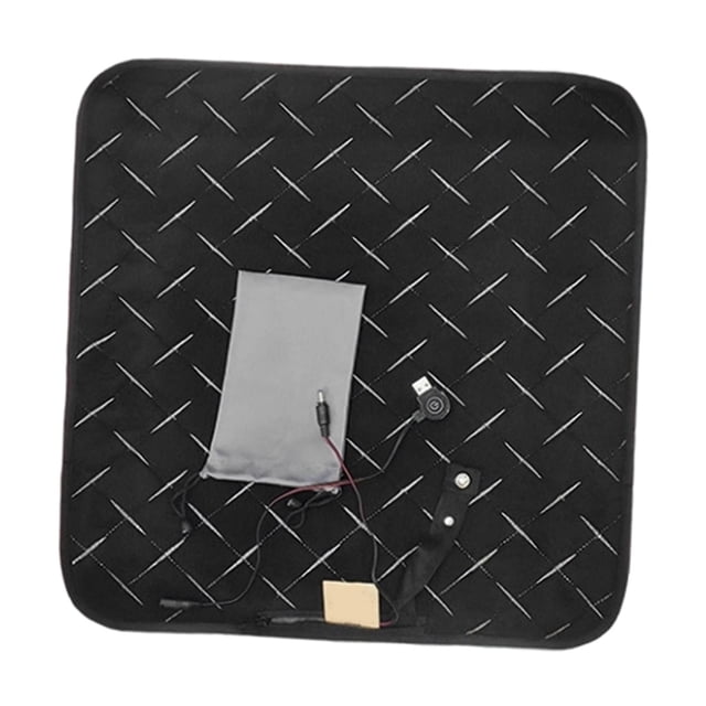 Milaget Coussin de Siège Chauffant Température Réglable Fond Antidérapant Chaise de Stade Chauffant Noir