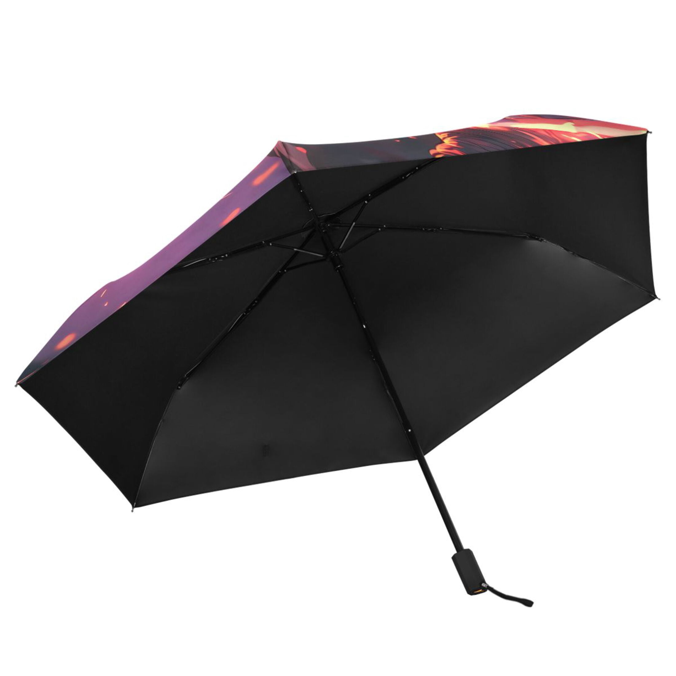 Kamado Tanjirou Waving Sword Compact Sun Umbrella Windproof Travel Umbrellas for Rain Strong Portable UV Protection