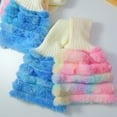 thumbnail image 4 of ZPAQI Thick Knitted Leg Warmers for Party Costume Tie Dye Plush Boot Toppers, 4 of 18