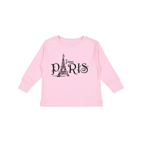 Inktastic J'aime Paris Girls Long Sleeve Toddler T-Shirt