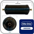 thumbnail image 2 of Appli Parts APFD-303S 3/8 in Liquid Line Refrigerant AC Filter Drier hvac Refrigeration 303S ODF Sweat Solder connection universal unidirectional 9 in long 3in wide, 2 of 8
