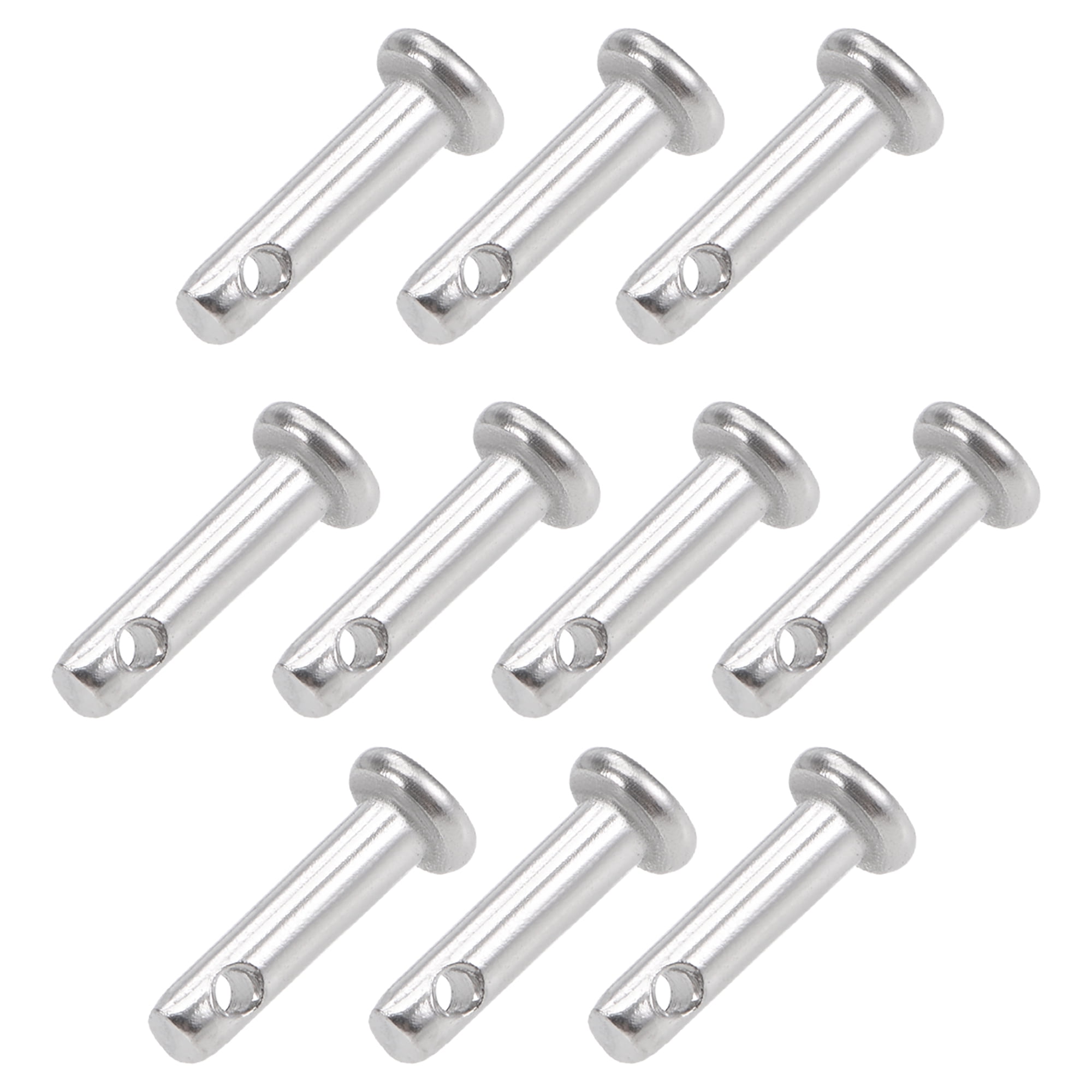 Single Hole Clevis Pins 3mm x 12mm Flat Head 304 Stainless Steel Link