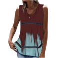 thumbnail image 1 of Birdeem Mode Femme Été Sans Manches Col en V Chandail Imprimé Blouse Décontractée, 1 of 5