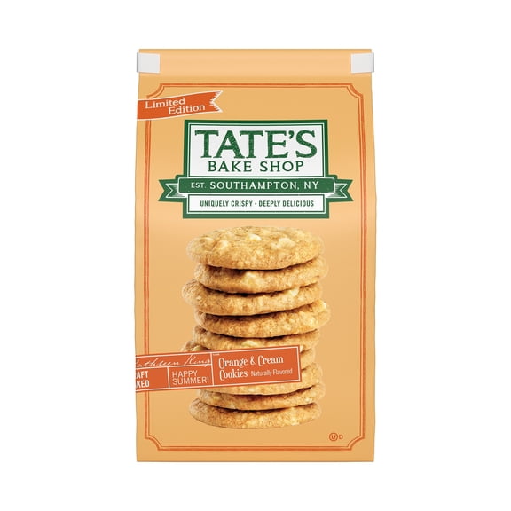 Tate's Bake Shop Orange and Cream Cookies with White Chocolate Chips, Limited Edition, 6.5 oz