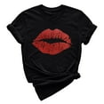 thumbnail image 5 of 2024 Tees For Women Vintage Valentines Day Printed Short Sleeve O Neck Top Loose Fit Pullover T Shirts, 5 of 5