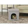 Paws and Purrs Pet Bed and Ottoman - Grey - Walmart.com