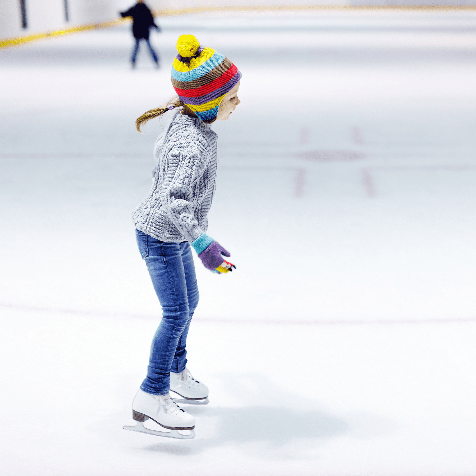 Lake Placid Cascade Girl's Ice Skates, Synthetic Upper, Stainless Steel Blade, Waterproof Sole