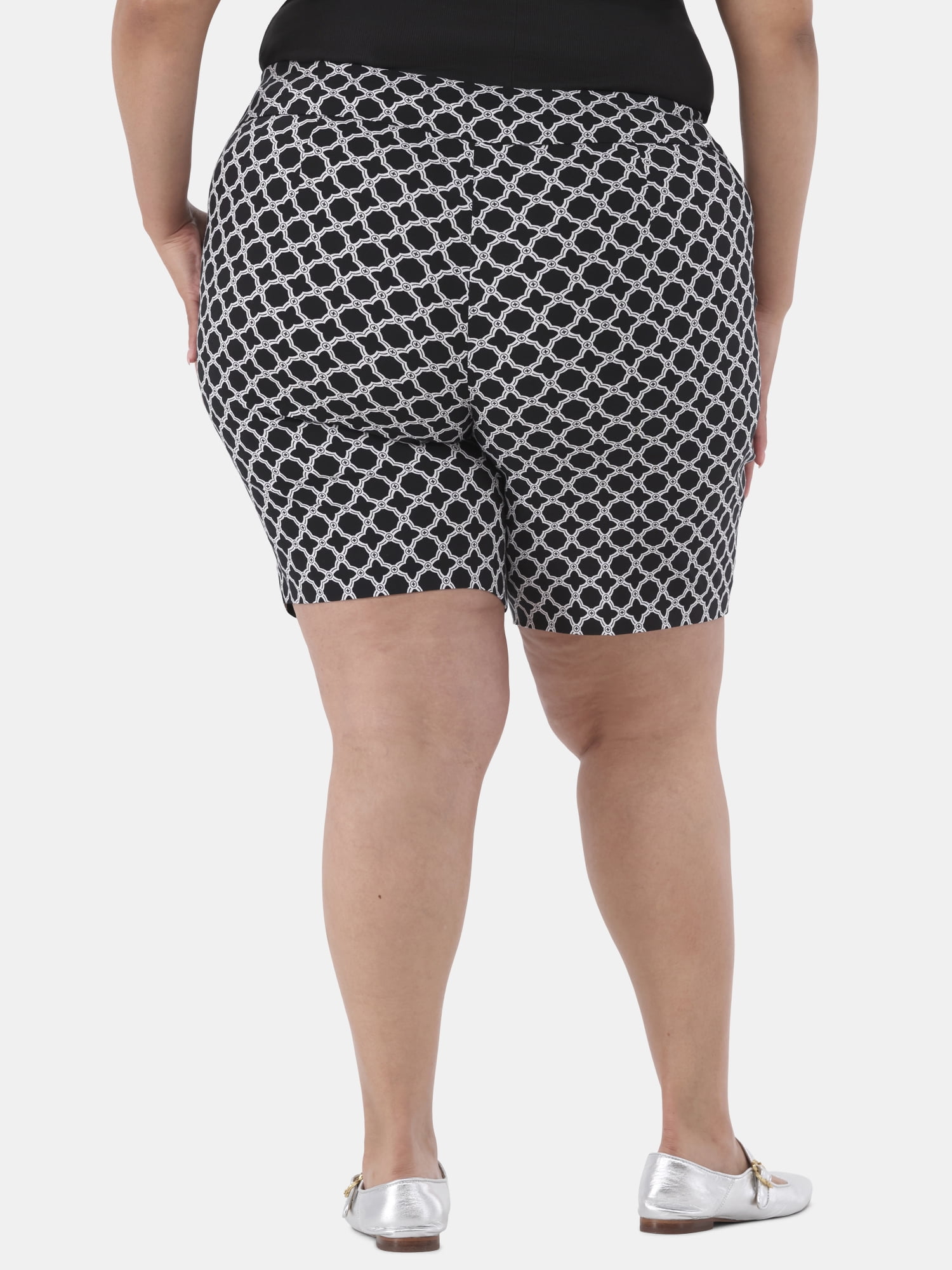 JMS Just My Size by Hanes Women's Plus Pull On Millennium Bermuda Shorts, 9" Inseam, Sizes 0X-4X