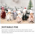 thumbnail image 4 of Yuarrent Colgante colgante suave Mini muñeca de Navidad de madera lindos juguetes de peluche con cordón adornos de árbol de Navidad ligeros Kits de decoración para fiestas Blanco Rosa/Niño, 4 of 6