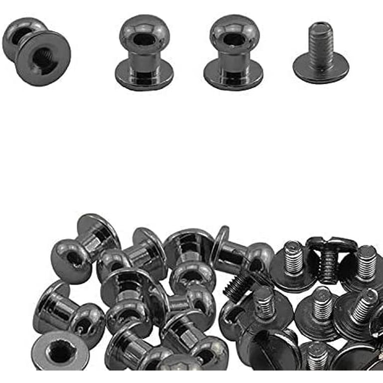 Trimming Shop 8mm Screw Back Chicago Rivets Sam Browne Studs Round Head  Hand Pressed Rivet for DIY Leathercrafts, Clothing Repair, Embellishment