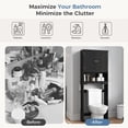 thumbnail image 6 of Gianna Wooden Over-the-Toilet Storage Rack, Bathroom Organizer Shelf for Toilet & Towels, Freestanding Toilet Shelf，Black, 6 of 7