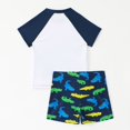 thumbnail image 5 of ZTKWD 2pc Boys' Short Sleeve Rashguard Swim Shirt Swim Trunks Swimwear Sets Dinosaur Beach, 5 of 8