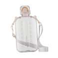 thumbnail image 4 of Botella de agua deportiva con correa, elegante y de gran capacidad para gimnasio, viajes y fitness. Blanco, 4 of 8