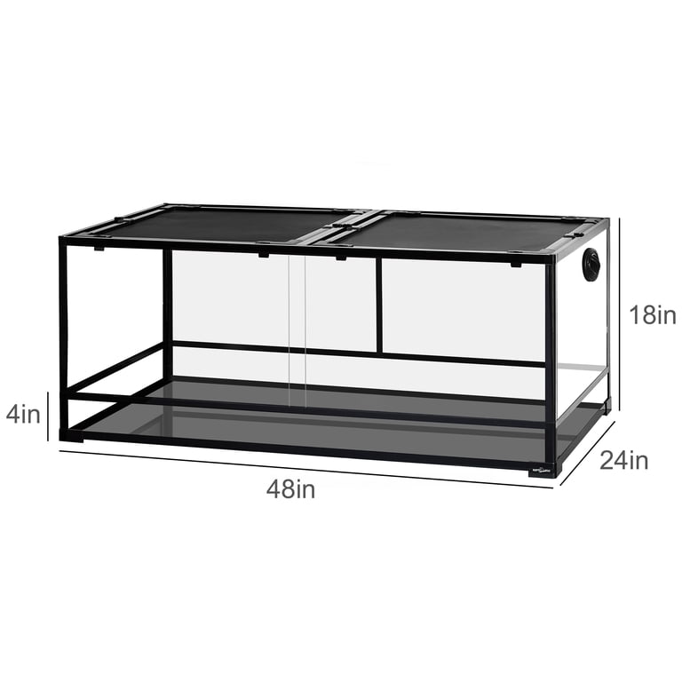 REPTI ZOO 90Gallon Reptile Large Terrarium Upgrade Glass Front