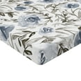 thumbnail image 4 of Ambesonne Flower Fitted Sheet, Simple Floral Petals Print, King Size, Taupe Grey and Slate Blue, 4 of 5