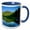 Blue/White, variant on 3drose, Pemetic Mountain, Bubble Pond, Acadia Np, Maine - Us20 Cha0001 - Chuck Haney, 11oz Two-tone Red Mug