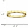thumbnail image 2 of Sterling Silver Polished Gold-Plate Square Ring, 2 of 6