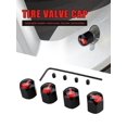 thumbnail image 4 of 4 Pcs Capuchons de Valve de Pneu de Voiture Anti-Vol Logo de Stylisation Universel Capuchon de Valve de Pneu pour Pièces de Roues de Pneu-Roue de Véhicule Motorisé, 4 of 5