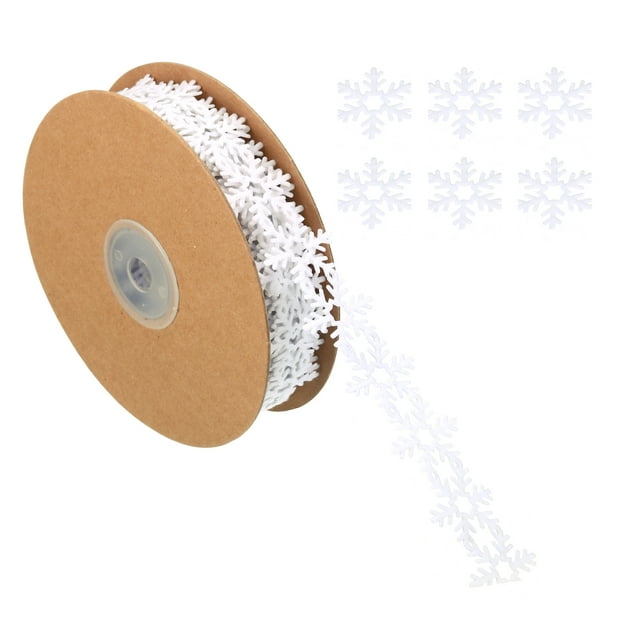 Unique Bargains 10 Yards White Snow Ribbon, Snow Trim Rope Artificial Snow String for Christmas