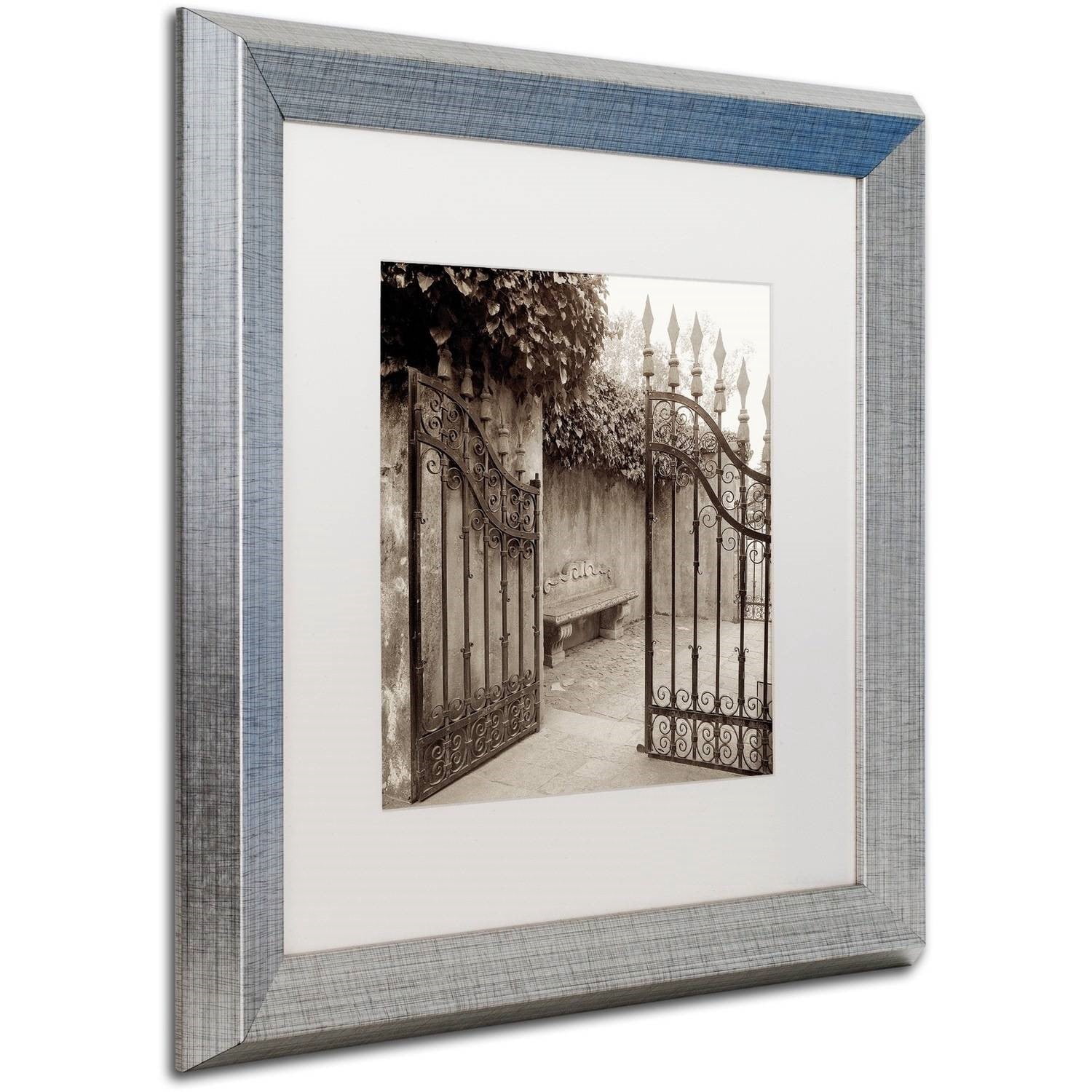 Trademark Fine Art "Avignon I" Canvas Art by Alan Blaustein, White Matte, Silver Frame
